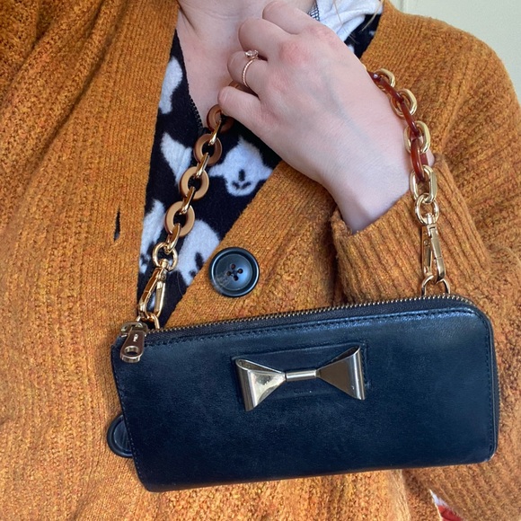 Chloe leather wallet on chain mini shoulder bag black gold - Picture 14 of 14